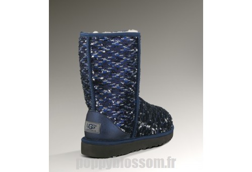 Le plus à la mode Ugg-162 court Sparkles Classic Bleu Bottes